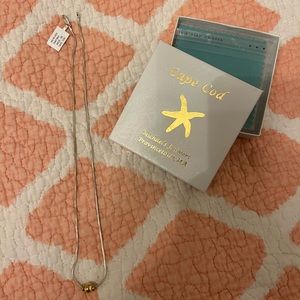 NWT Cape Cod necklace with gold ball.